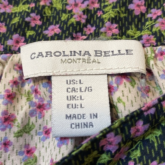 Carolina Belle Floral Peasant Top with Ruffle Detailing Sleeve - Picture 3 of 7